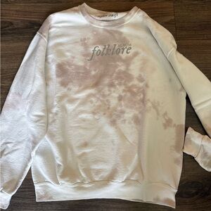 Taylor Swift Folklore Album Tie-Dye Sweatshirt L